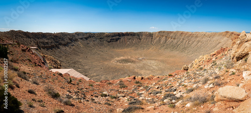 Panaramic View of the Impact Site at Meteor Crater photo