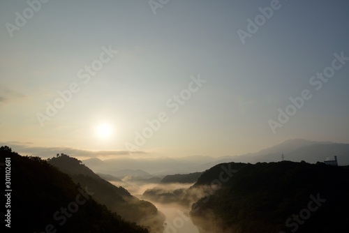 城山大橋からの日の出