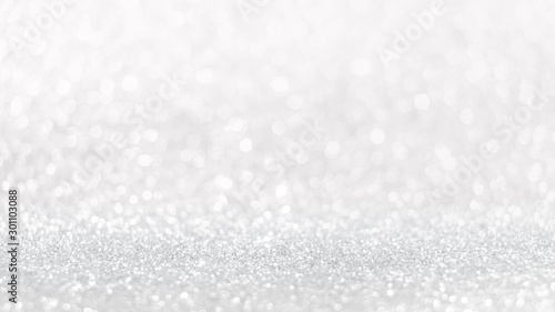 Abstract glittering light with soft light background used for weddings, Christmas and New Year, plus copy space for text.