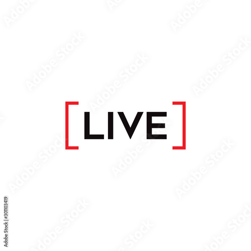 Obraz na płótnie LIVE video icon. w salonie