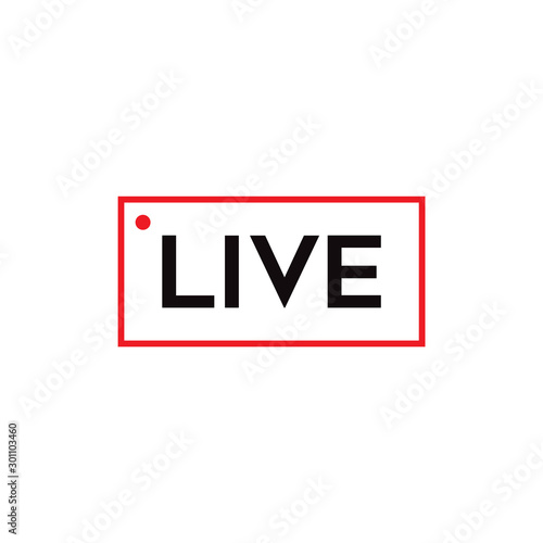 Obraz na płótnie LIVE video icon. w salonie