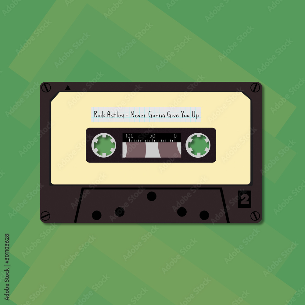 Fototapeta premium Audio Cassette Detailed Illustration