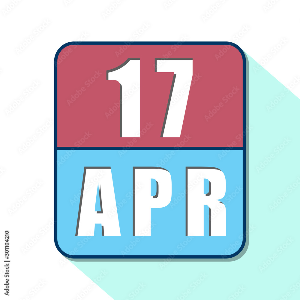 april 17th. Day 17 of month,Simple calendar icon on white background. Planning. Time management. Set of calendar icons for web design. spring month, day of the year concept april 17th. Day 17 of month,Simple calendar icon on white background. Planning. Time management. Set of calendar icons for web design. spring month, day of the year concept