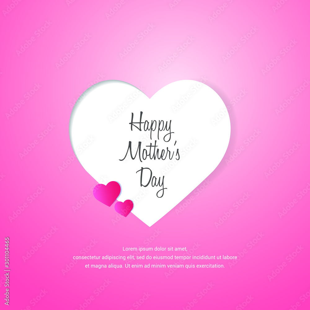 Happy mother's day background with love and hearts background