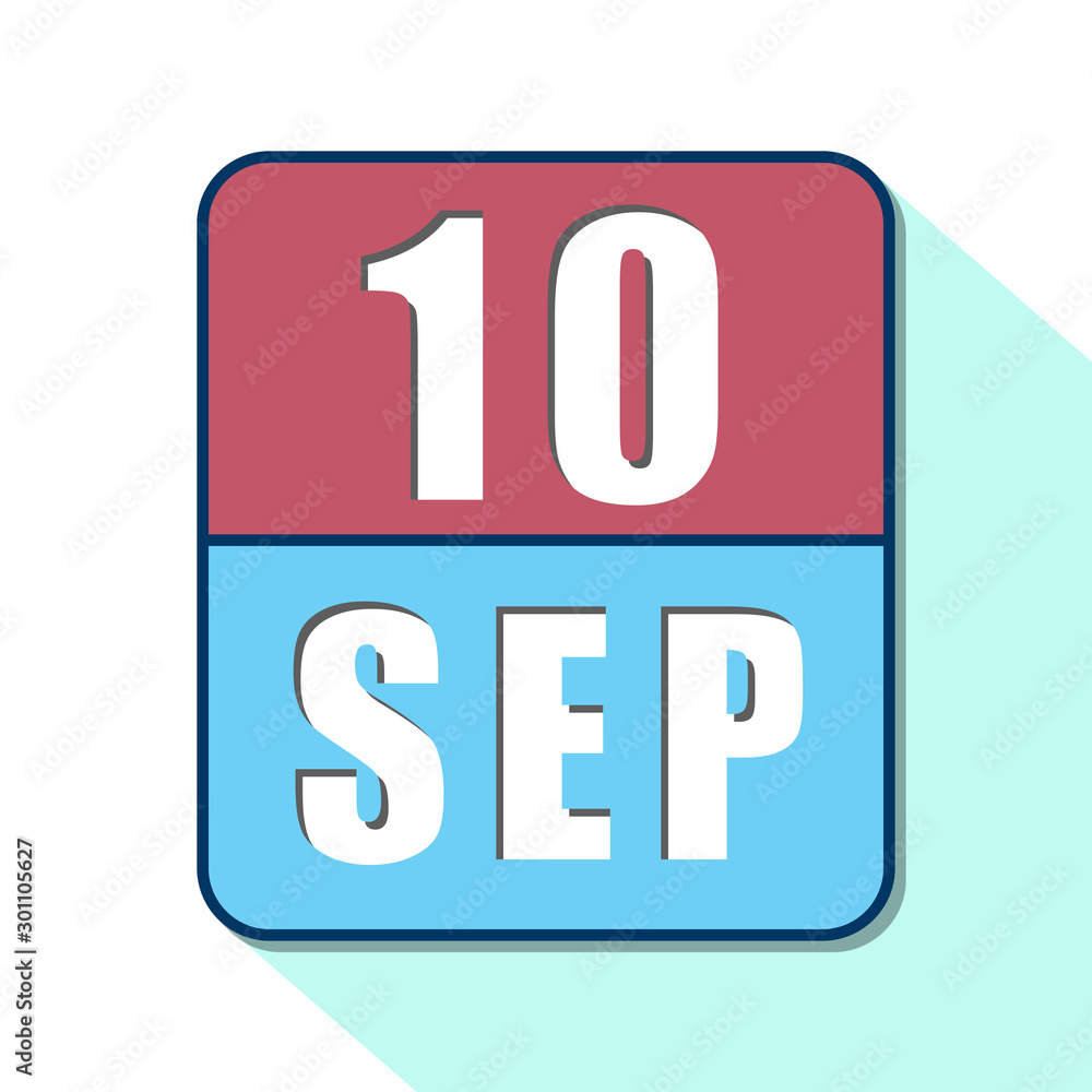 september 10th. Day 10 of month,Simple calendar icon on white background. Planning. Time management. Set of calendar icons for web design. autumn month, day of the year concept september 10th. Day 10 of month,Simple calendar icon on white background. Planning. Time management. Set of calendar icons for web design. autumn month, day of the year concept