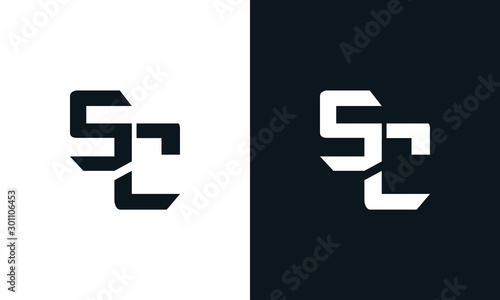 Modern abstract letter SC logo. This logo icon incorporate with two abstract shape in the creative process.