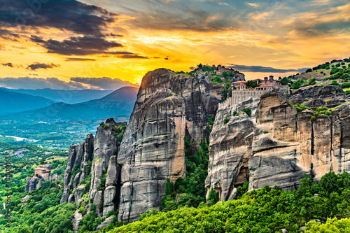 Εκτύπωση καμβά Monasteries of Varlaam, Saint Nicholas Anapafsas and Transfiguration of Christ a