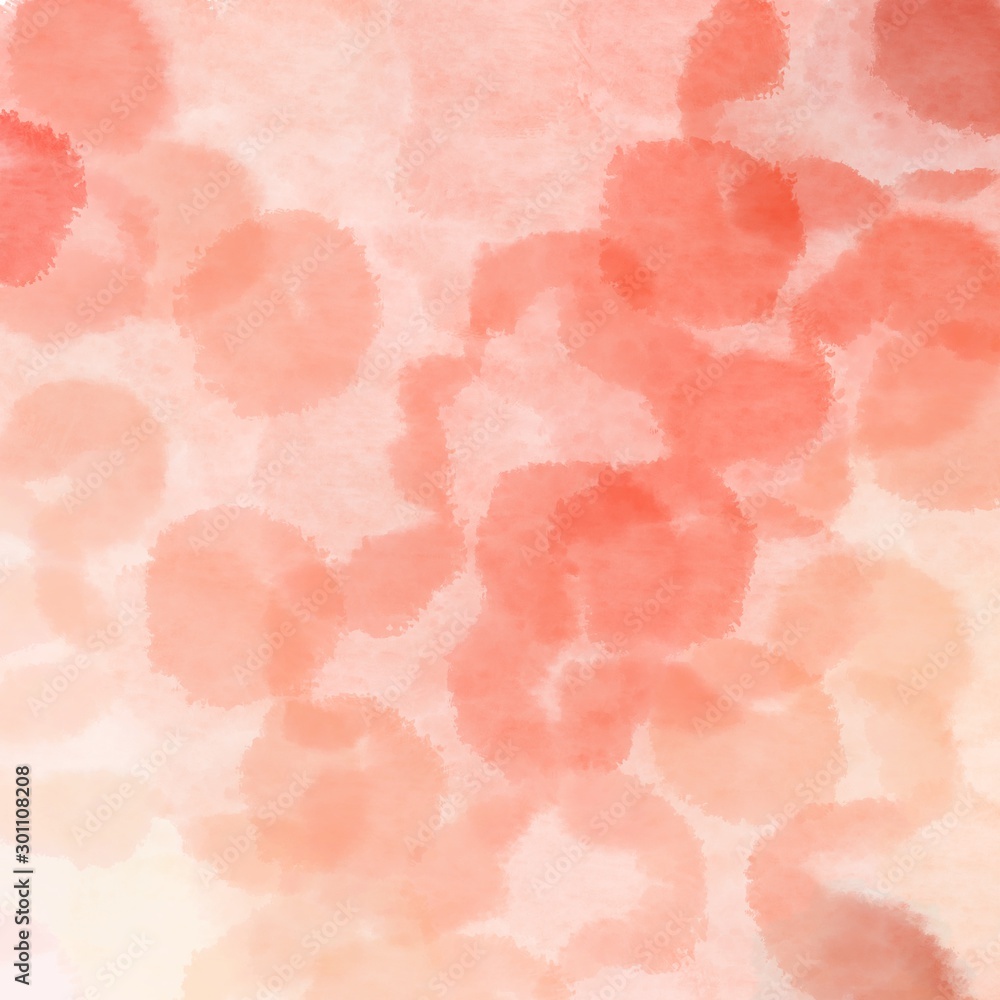 square graphic with round bubbles light pink, baby pink and salmon background with space for text or image