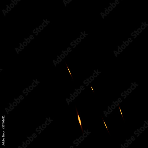 Firelight. Sparks. Vector illustration