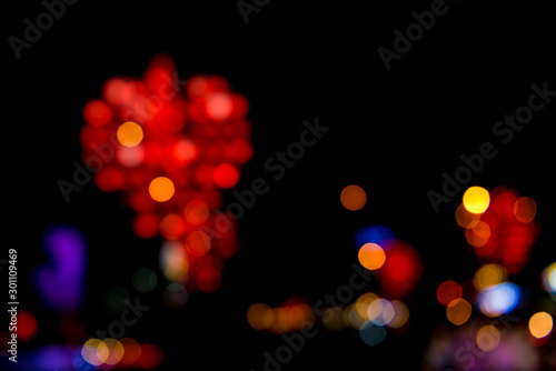 States of mind love sign at night .blyrred background. photo