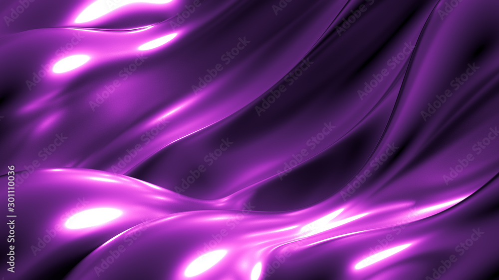 Obraz premium Luxury background with metal drapery fabric. 3d illustration, 3d rendering.