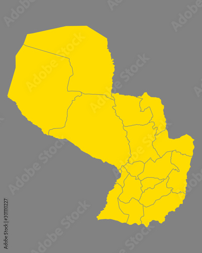 Karte von Paraguay