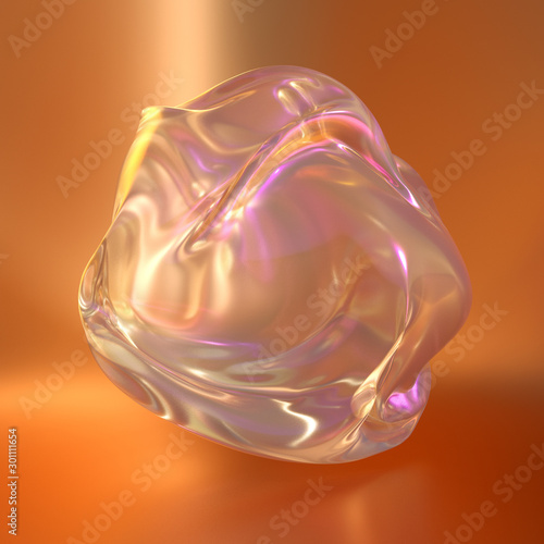 Beautiful, light, elegant background, ball. 3d illustration, 3d rendering.