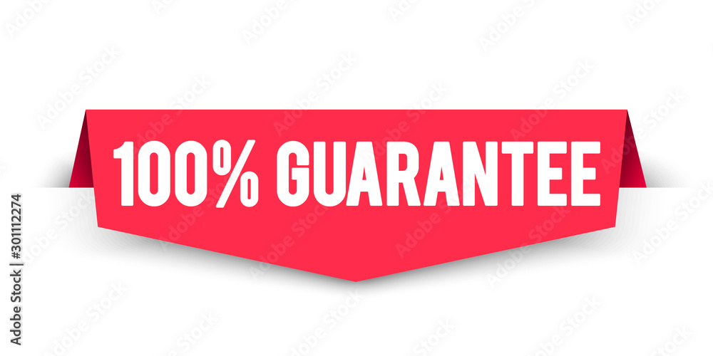 Vector Illustration 100 Percent Guarantee Label. Modern Web Corner Banner Element Vector Illustration 100 Percent Guarantee Label. Modern Web Corner Banner Element