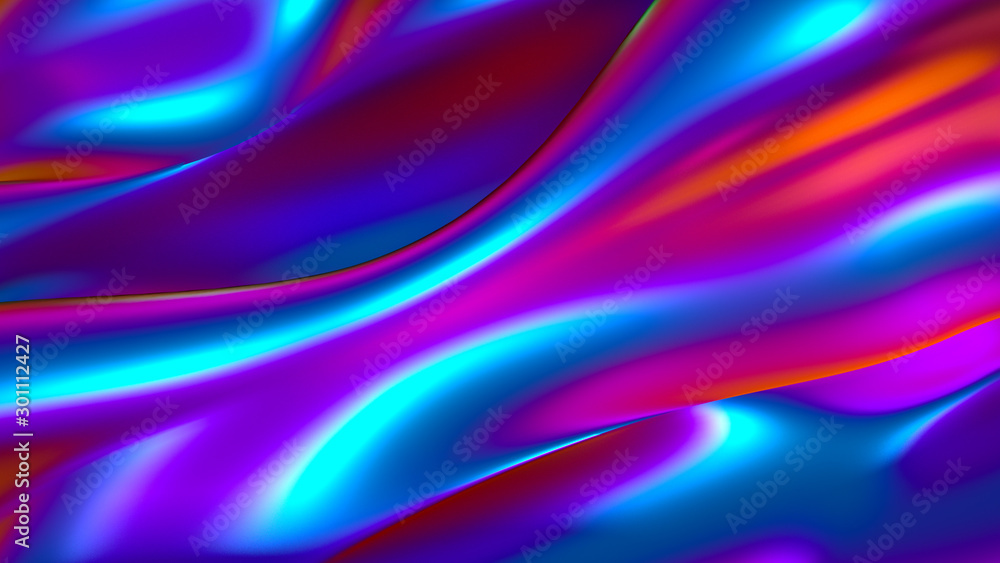 Obraz premium Luxury background with metal drapery fabric. 3d illustration, 3d rendering.