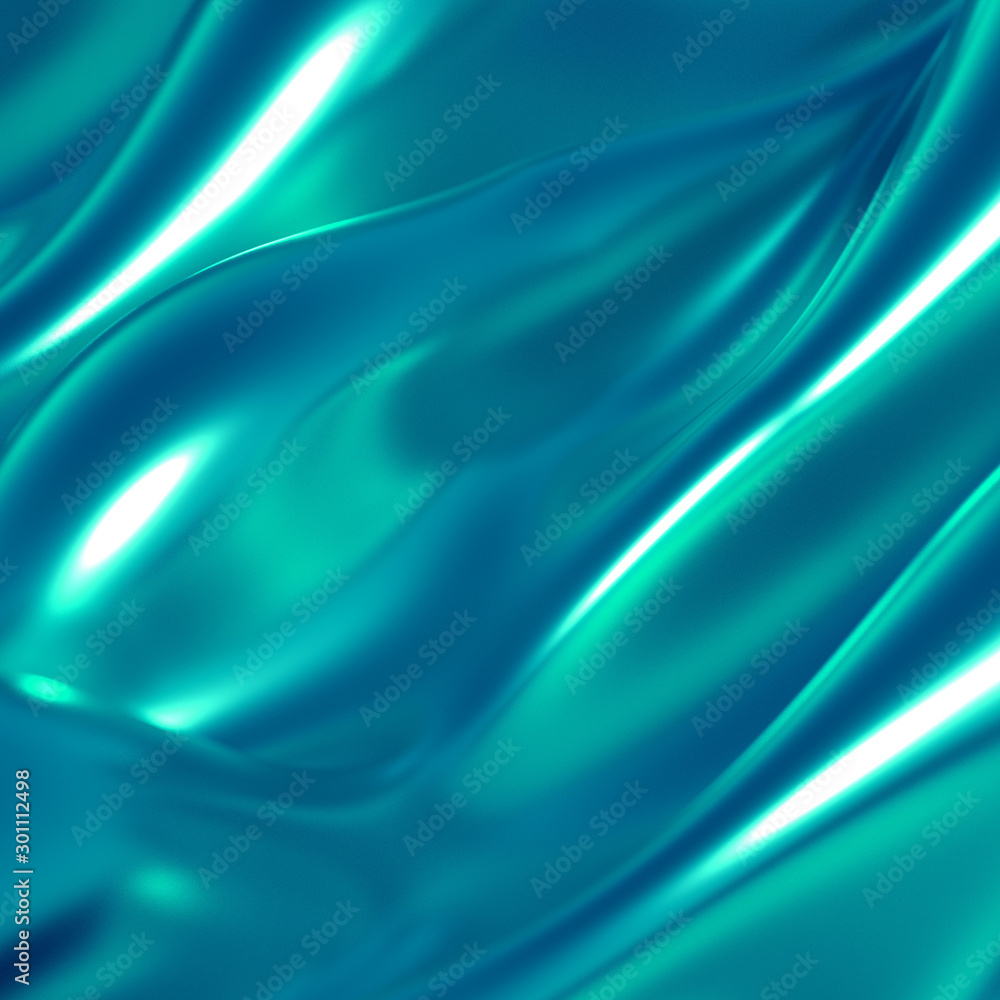 Obraz premium Luxury background with metal drapery fabric. 3d illustration, 3d rendering.