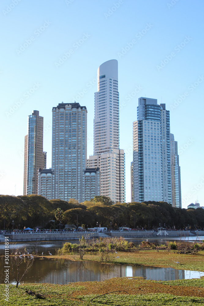 Fototapeta premium View of the skyscrapers of Puerto Madero in Buenos Aires