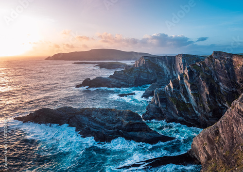 Sunset over Kerry Cliffs, Ireland