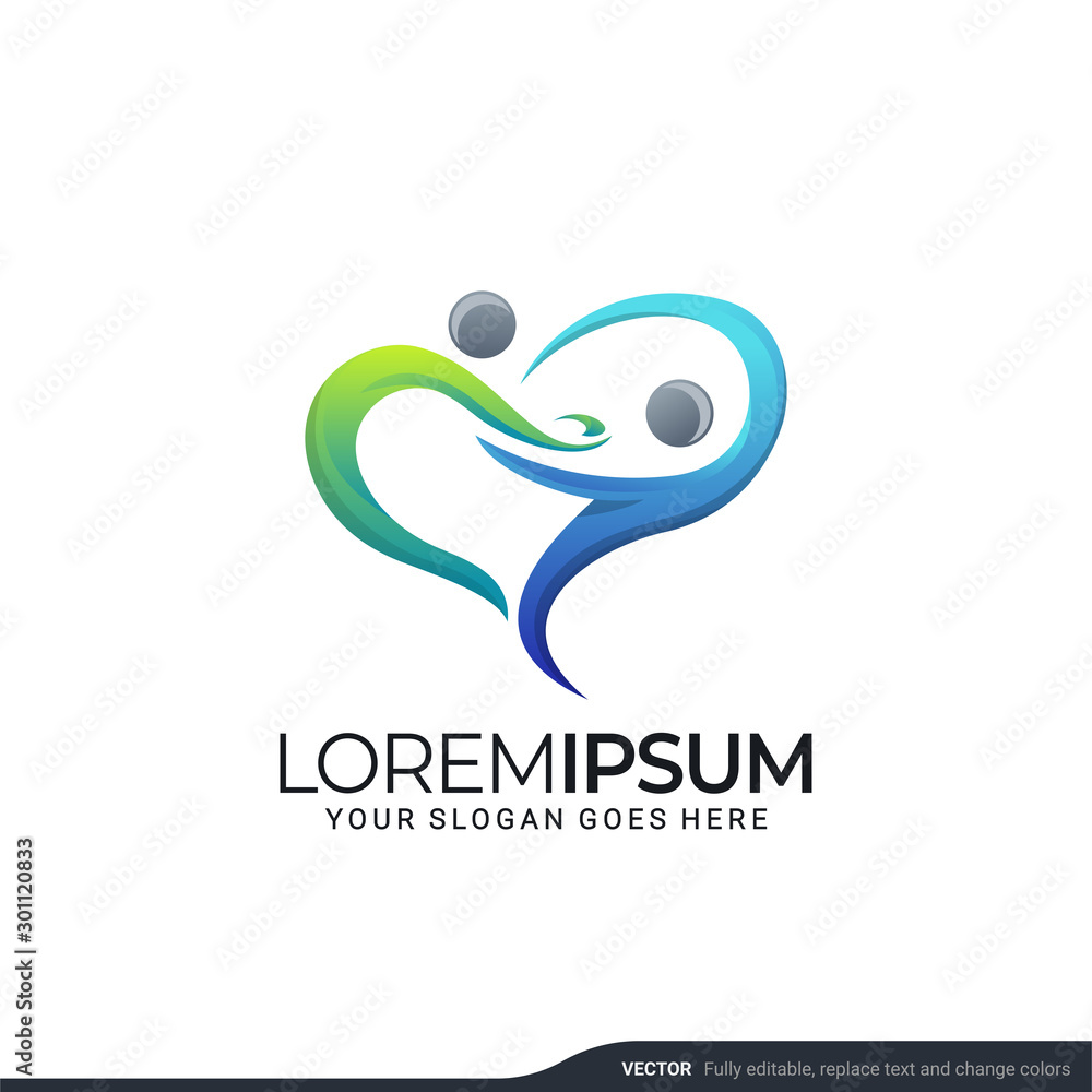Modern people logo gather with abstract style. Vector illustration. Modern people logo gather with abstract style. Vector illustration.