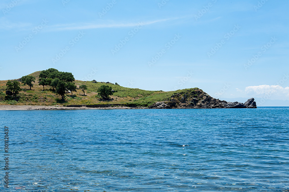 view of the sea, coastline, summer landscape view of the sea, coastline, summer landscape