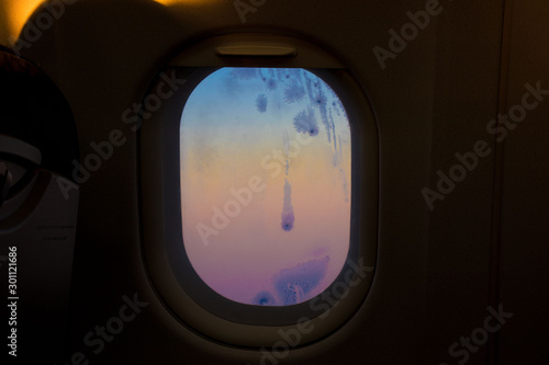 view from the window of an airplane