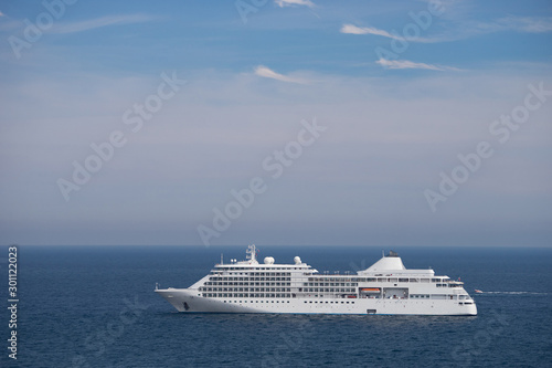 Cruise Ship at Sea. Passenger cruise ship at sea during sunny day © Hladchenko Viktor