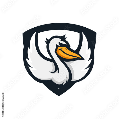 pelican shield water wing bird