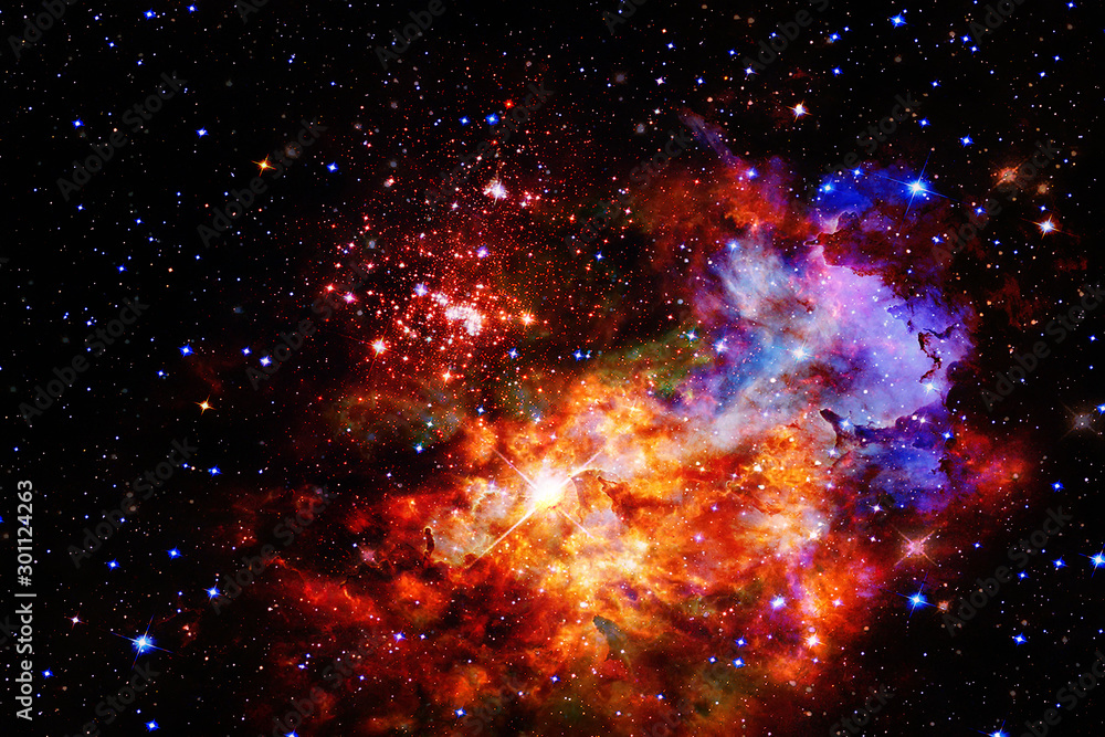 Naklejka premium Gorgeous galaxy and stars. The elements of this image furnished by NASA.