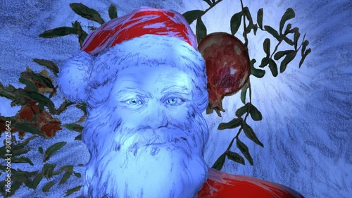 Santa Claus wink and smile - moonlight