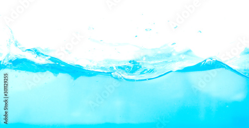 Water splash and drop on white background © Asawin