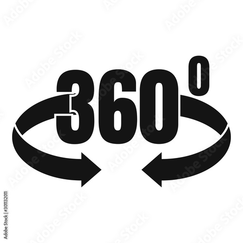 Neural 360 degrees icon. Simple illustration of neural 360 degrees vector icon for web design isolated on white background