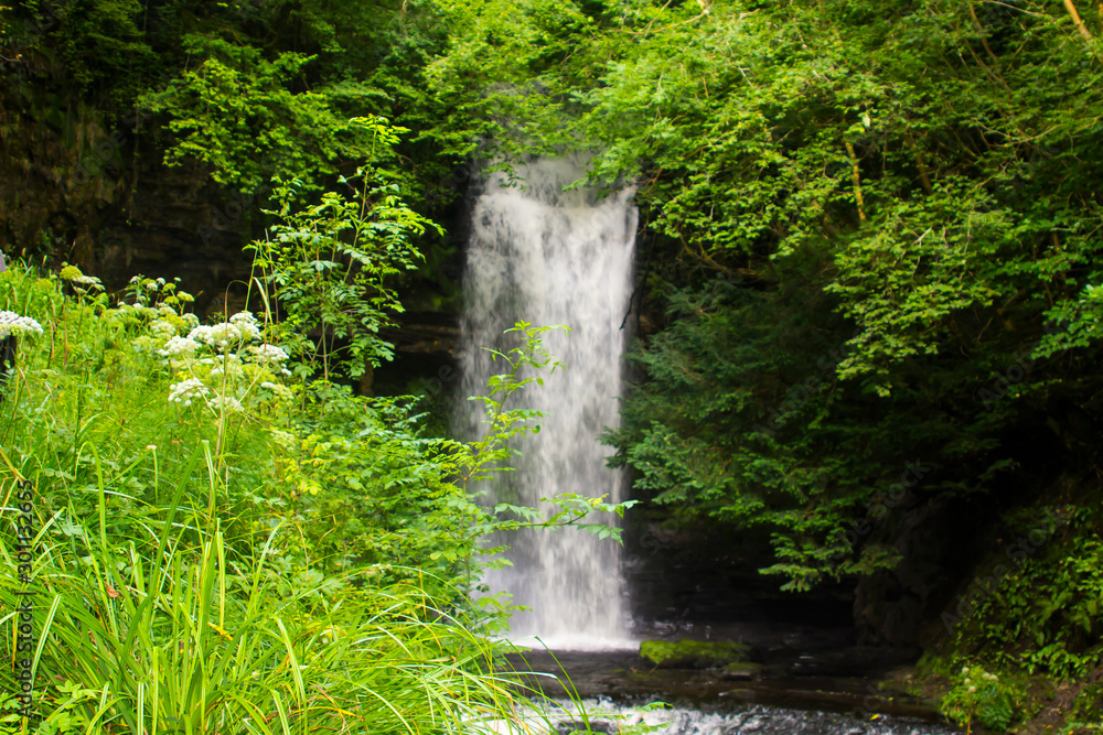 Glencar Waterfall and river at the Glencar waterfall site Glencar Waterfall and river at the Glencar waterfall site