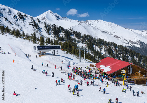 Top station of the chairlift Shiligarnik and the Kozela restaurant photo