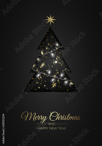 Merry Christmas background with christmas element. Vector illustration