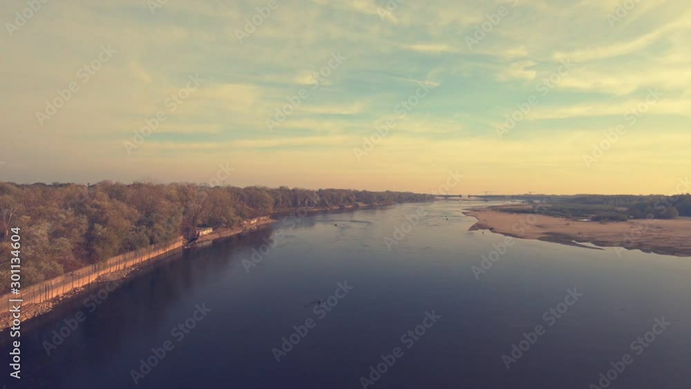 Vistula River and Wilanów Zawady Beach in Warsaw Poland part U Vistula River and Wilanów Zawady Beach in Warsaw Poland part U
