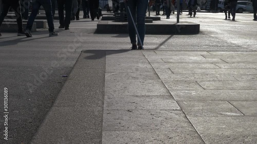 Wallpaper Mural Blind woman walkingin the street with her stick.independence, autonomy,blindness Torontodigital.ca