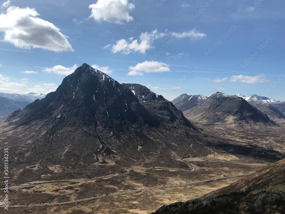 Glencoe, lochaber, highlands, Scotland, uk view of mountains