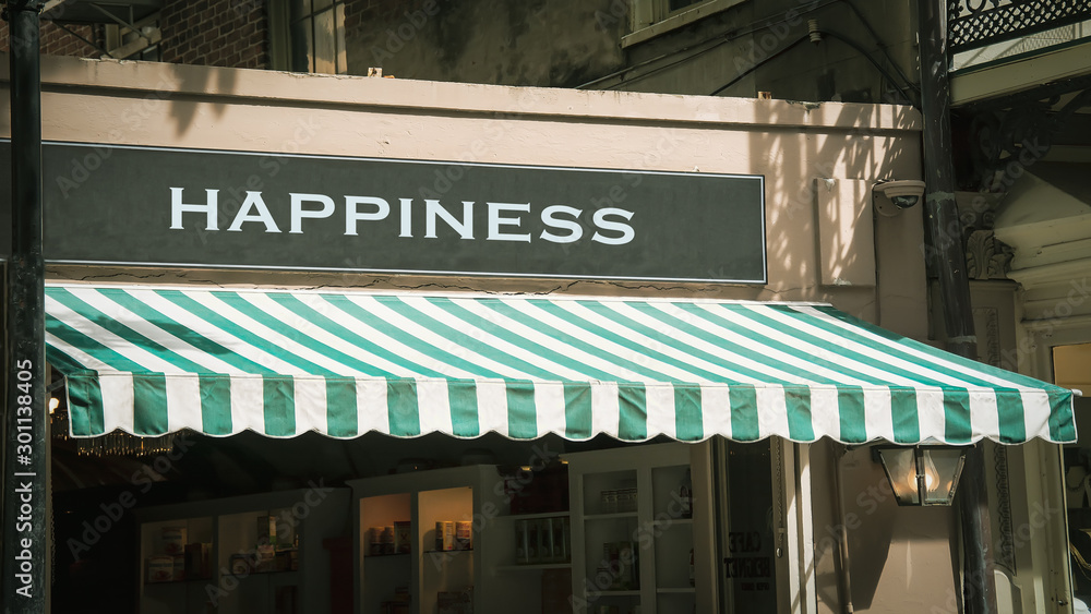 Street Sign to Happiness