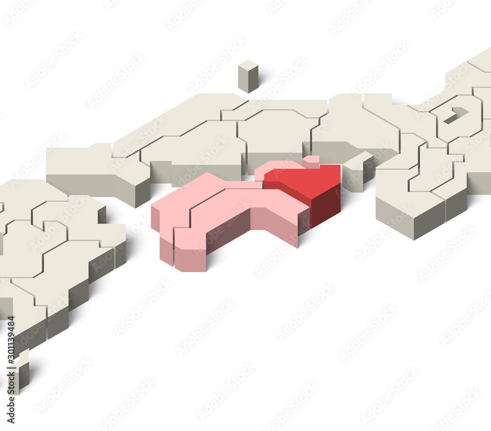 日本地図 四国地方 徳島県 Stock Illustration Adobe Stock