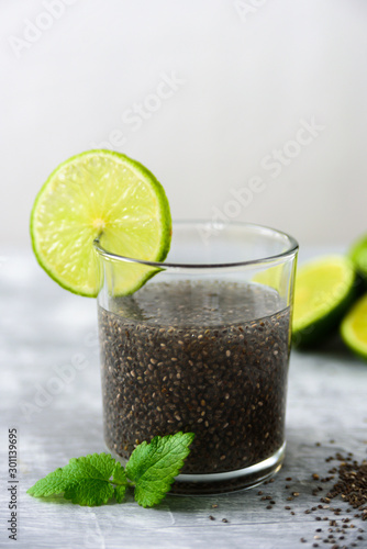 Chia seed and lime water