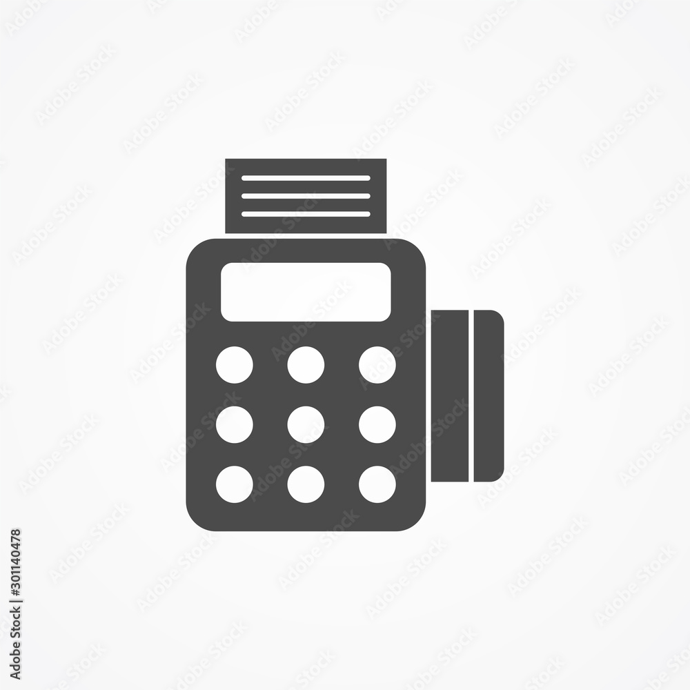 Credit card terminal vector icon sign symbol Credit card terminal vector icon sign symbol