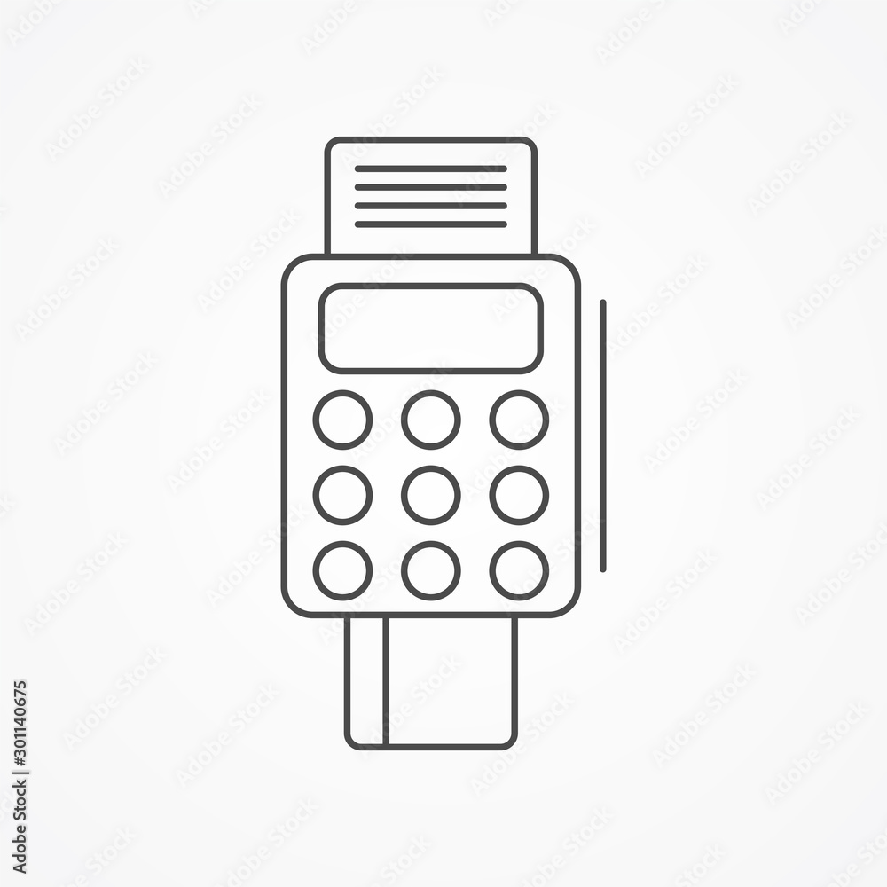 Credit card terminal vector icon sign symbol Credit card terminal vector icon sign symbol