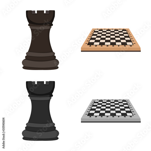 Vector design of checkmate and thin icon. Collection of checkmate and target stock vector illustration.