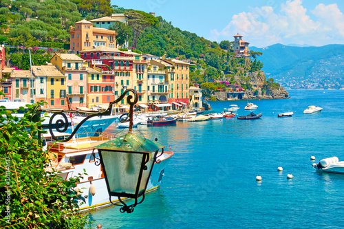 Canvas Print View of Portofino town