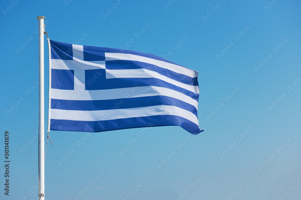 Obraz premium Flag of Greece - Waving greek flag