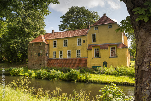 Die historische Manningaburg in Pewsum, Ostfriesland, Niedersachsen, Germany photo