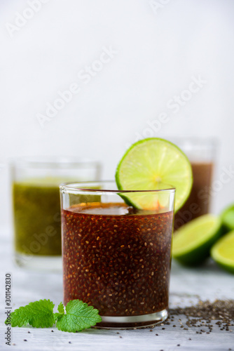 Chia seed and lime water