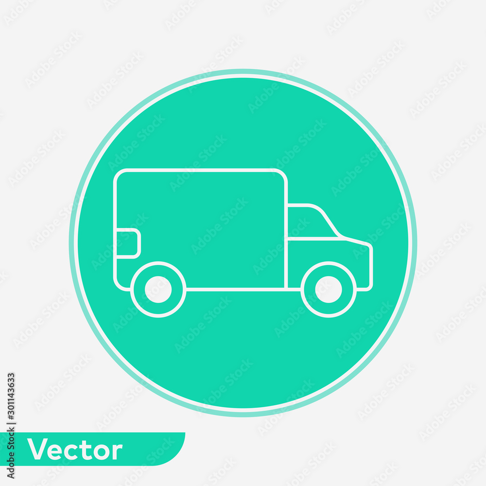 Truck vector icon sign symbol