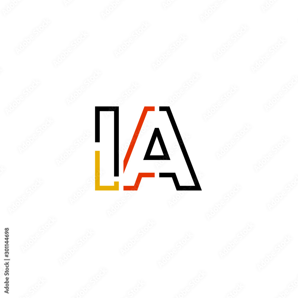 Letter IA logo icon design template elements Letter IA logo icon design template elements