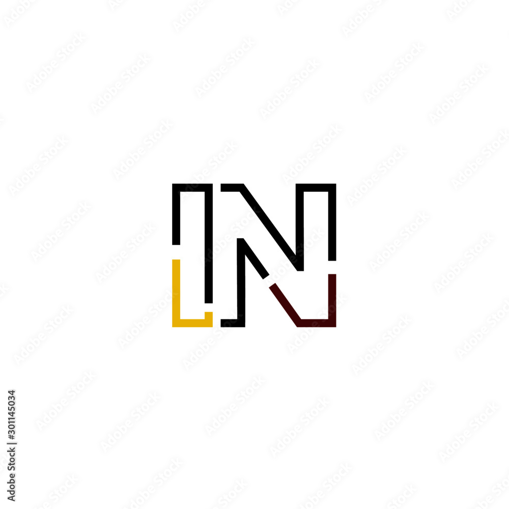 Letter IN logo icon design template elements Letter IN logo icon design template elements